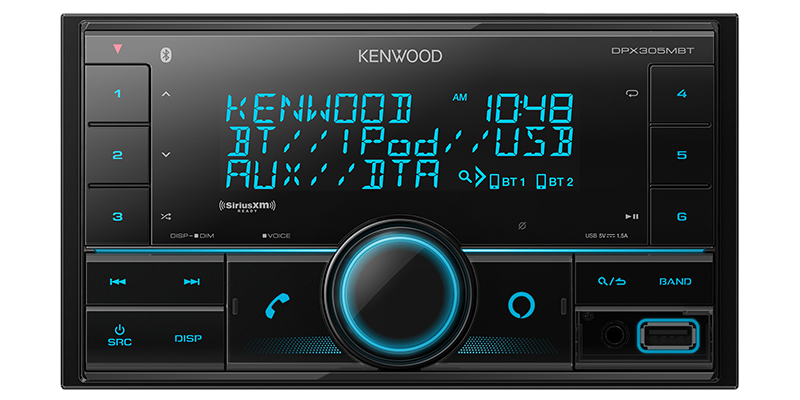 Kenwood DPX305MBT Dual Din Sized Digital Media Receiver with Bluetooth