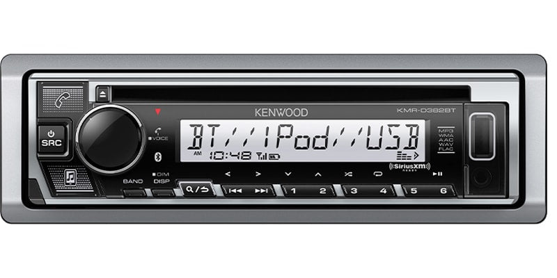 Kenwood KMR-D382BT MARINE CD-Receiver with Bluetooth & Conformal Coating