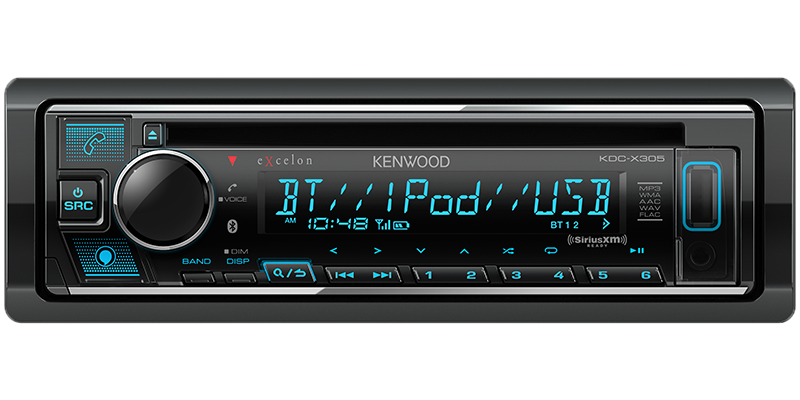 Kenwood Excelon KDC-X305 CD Receiver with Bluetooth