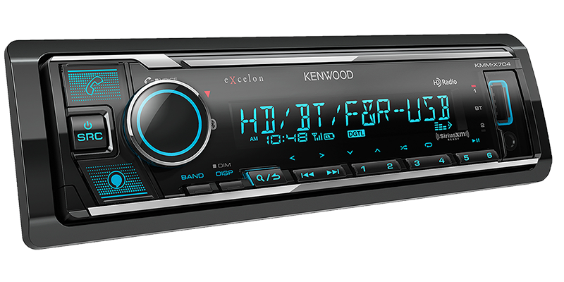Kenwood Excelon KMM-X704 Digital Media Receiver with Bluetooth & HD Radio | Amazon Alexa Ready