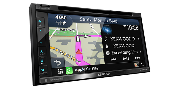 Kenwood DNX577S 6.8" Capacitive Touchscreen DVD Navigation Receiver | Apple CarPlay and Android Auto Compatible | Digital LED Backlit LCD Display