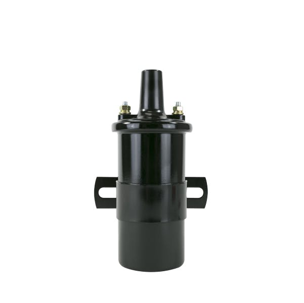 Top Street Performance JM6927BK Ignition Coil Canister Round Oil-Filled, 45K Volt, Female Socket, Black