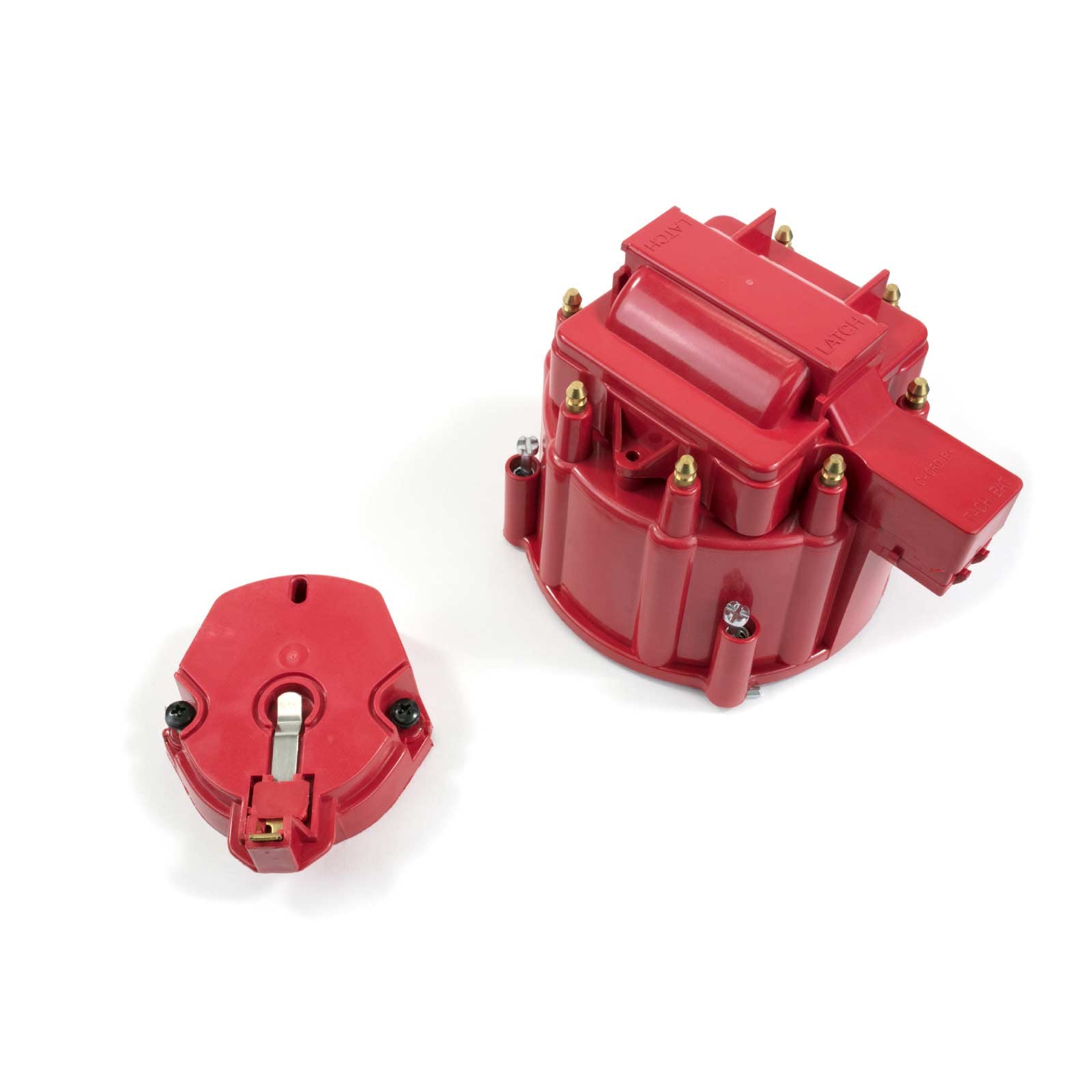 Top Street Performance JM6951R HEI Distributor Cap and Rotor Kit Oem Cap, Coil Cover, Rotor, Red