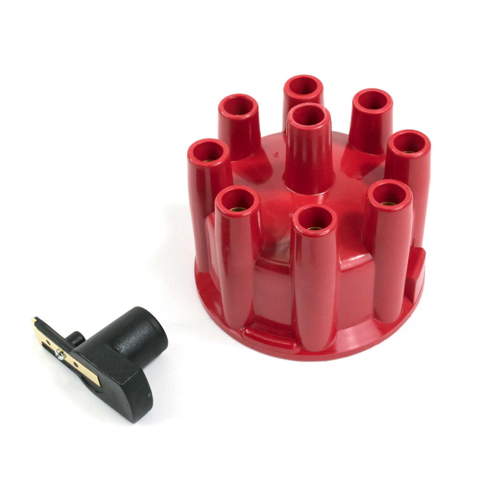 Top Street Performance JM6972R Pro Billet Ready To Run Distributor Cap and Rotor Kit Red