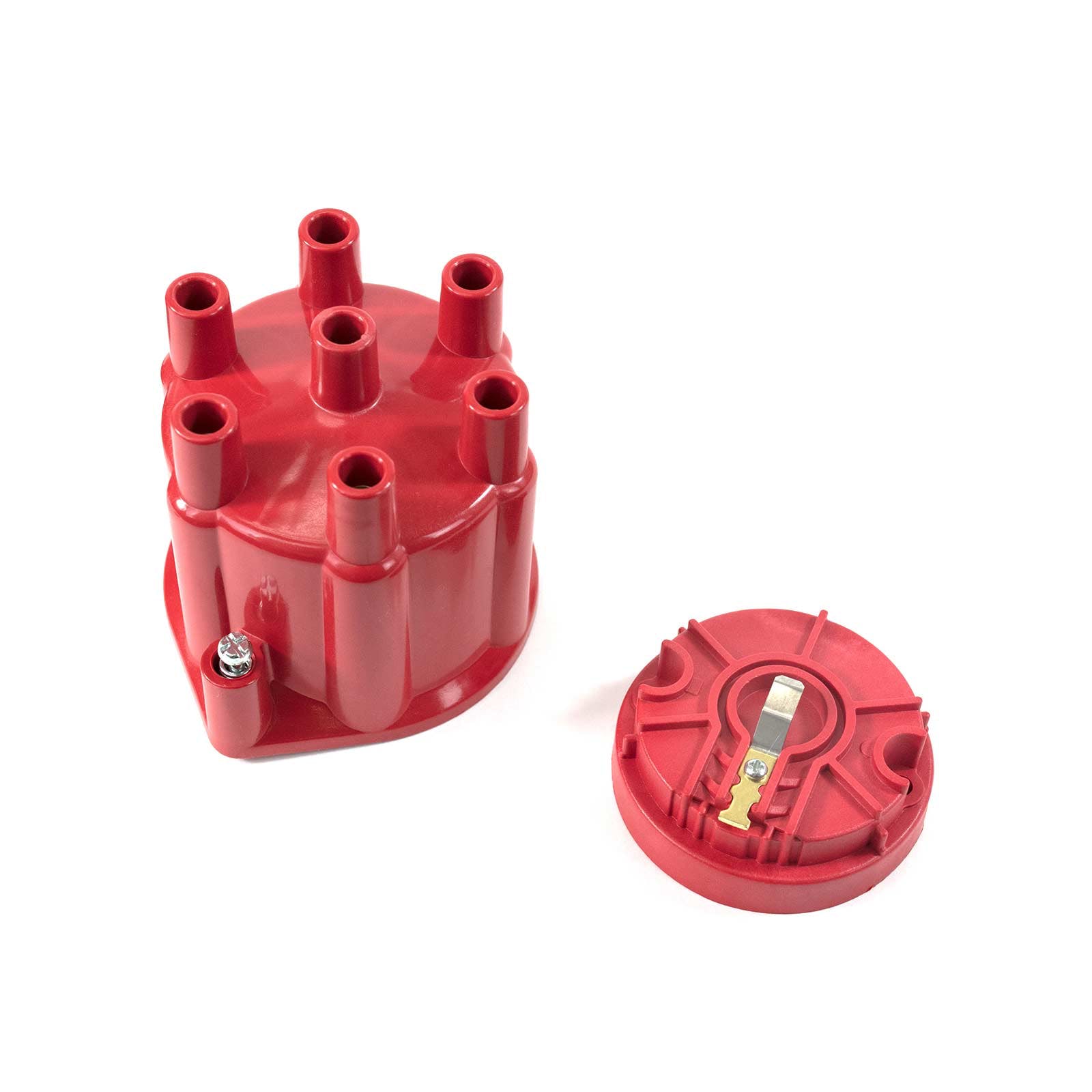 Top Street Performance JM6976R Pro Series Pro Billet Ready To Run Distributor Cap and Rotor Kit Red