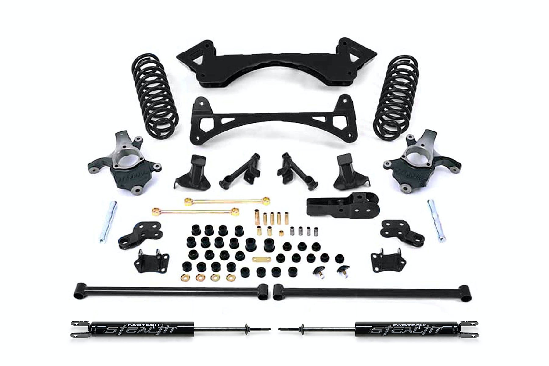 Fabtech K1011M 6in. PERF SYS W/STEALTH FRT 00-06 GM C1500 SUB/YUK/TAHOE/AVAL 2WD W/STD RR SHKS