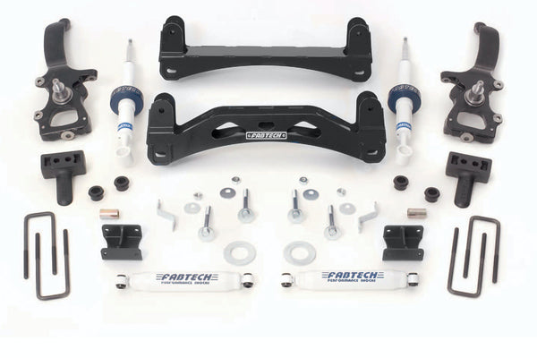 Fabtech K2000 6in. BASIC SYS W/PERF SHKS 2004-08 FORD F150 2WD