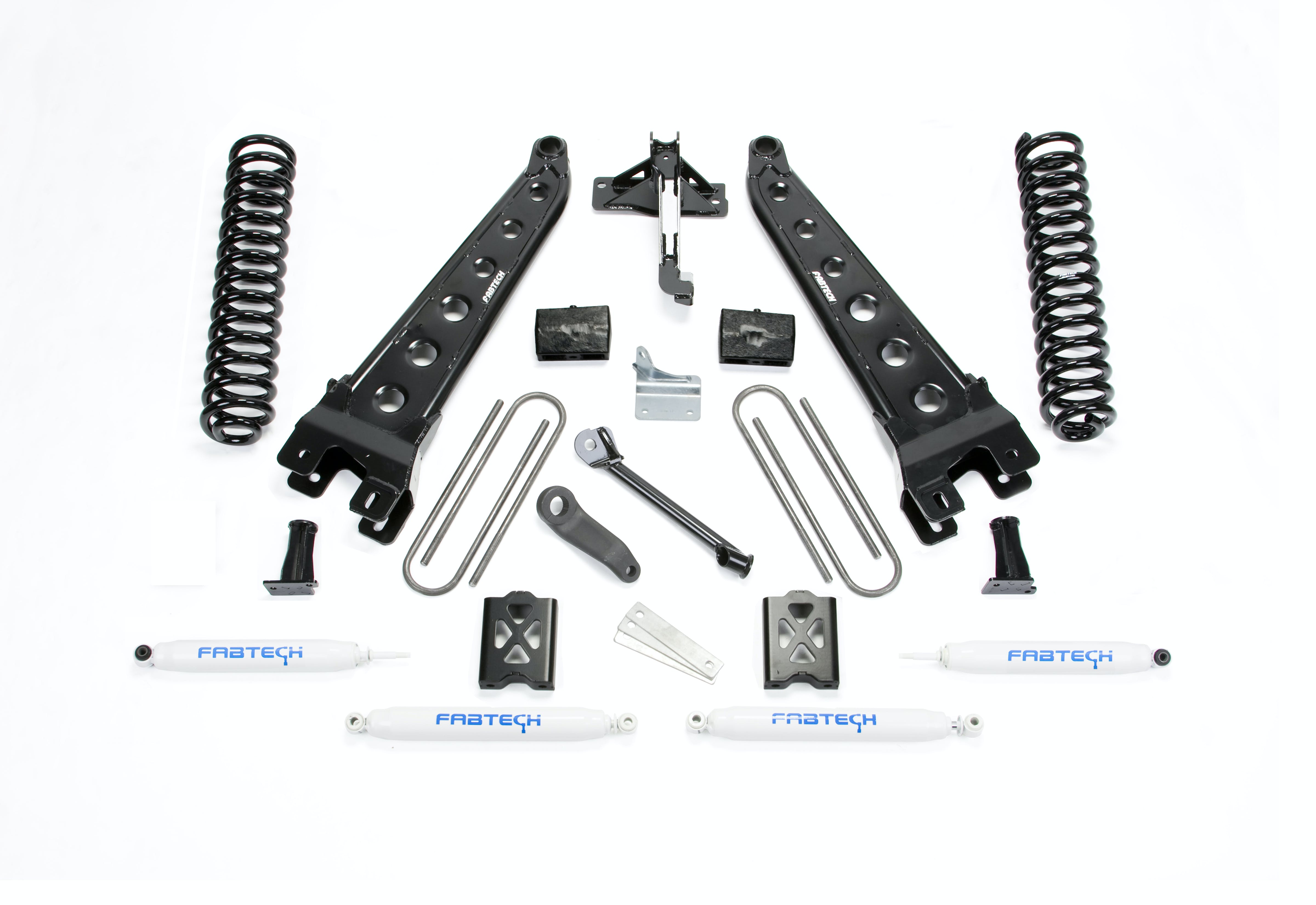 Fabtech K20111 6in. RAD ARM SYS W/COILS/PERF SHKS 05-07 FORD F250 4WD W/FACTORY OVERLOAD