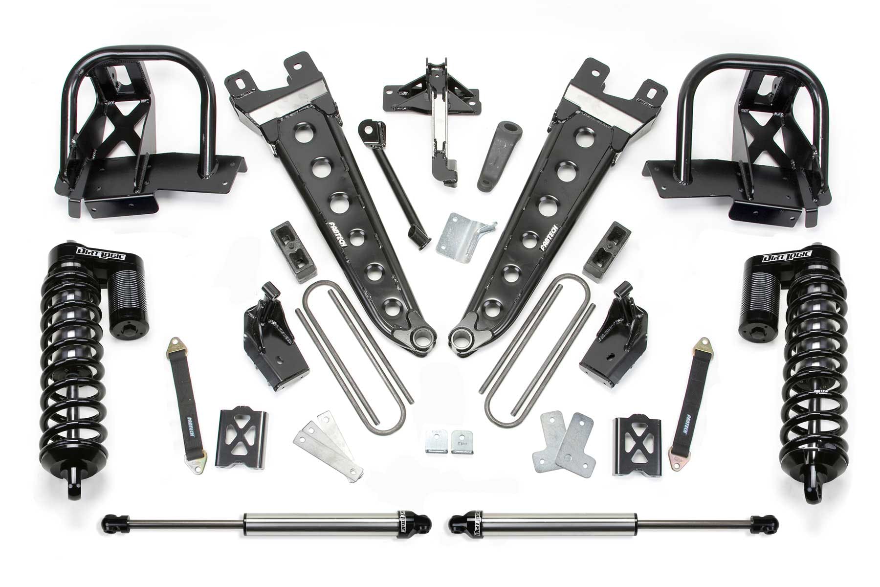 Fabtech K20121DL 6in. RAD ARM SYS W/DLSS 4.0 C/O/RR DLSS 05-07 FORD F250 4WD W/FACTORY OVERLOAD