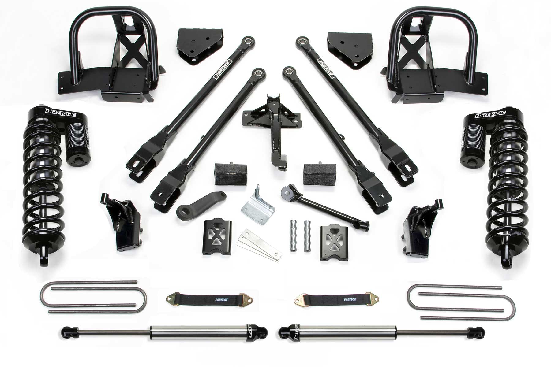 Fabtech K20141DL 6in. 4LINK SYS W/DLSS 4.0 C/O/RR DLSS 05-07 FORD F250 4WD W/FACTORY OVERLOAD