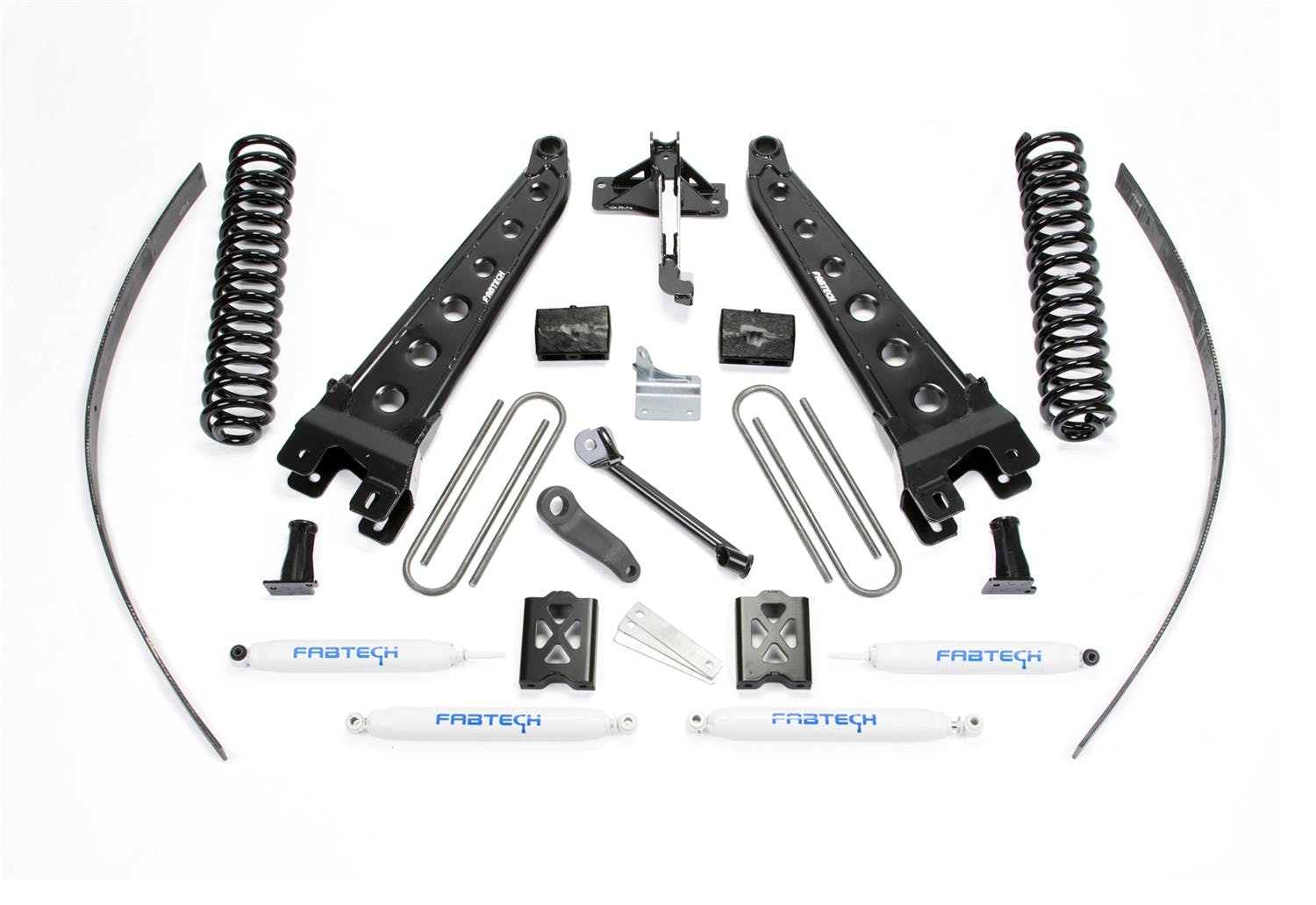Fabtech K2015 8in. RAD ARM SYS W/COILS/PERF SHKS 05-07 FORD F250 4WD W/O FACTORY OVERLOAD