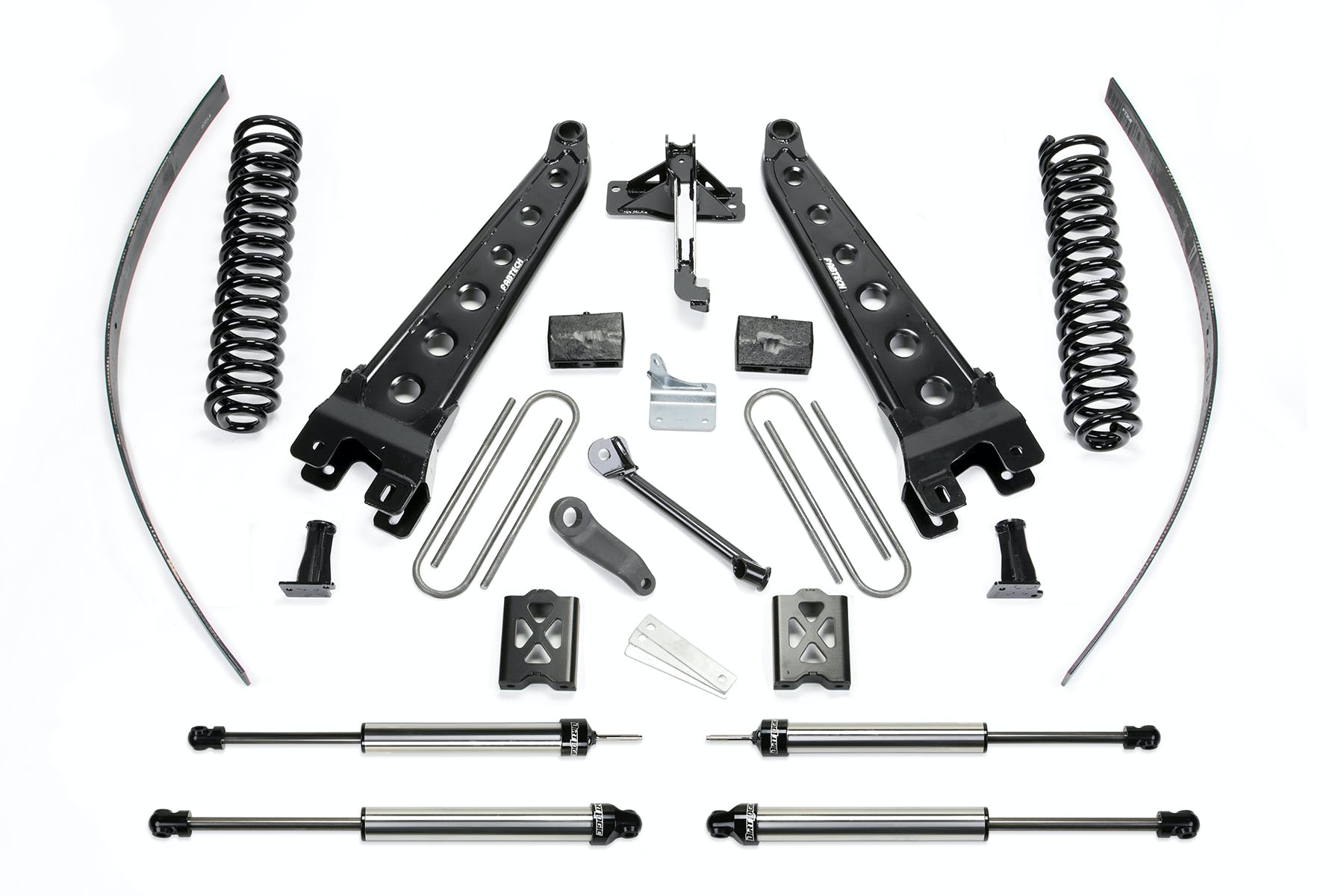 Fabtech K20151DL 8in. RAD ARM SYS W/COILS/DLSS SHKS 05-07 FORD F250 4WD W/FACTORY OVERLOAD