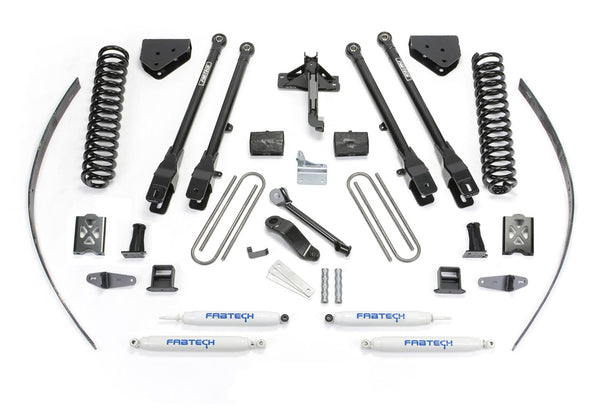 Fabtech K2017 8in. 4LINK SYS W/COILS/PERF SHKS 05-07 FORD F250 4WD W/O FACTORY OVERLOAD