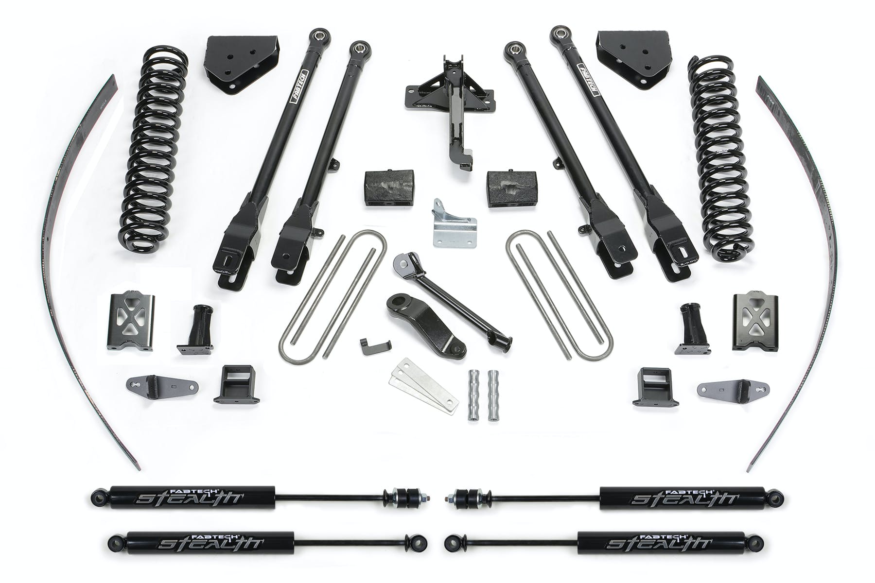 Fabtech K20171M 8in. 4LINK SYS W/COILS/STEALTH 05-07 FORD F250 4WD W/FACTORY OVERLOAD