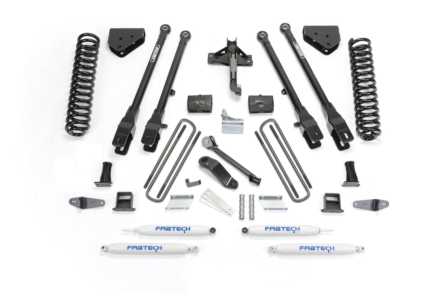 Fabtech K2054 6in. 4LINK SYS W/COILS/PERF SHKS 08-10 FORD F450/F550 4WD