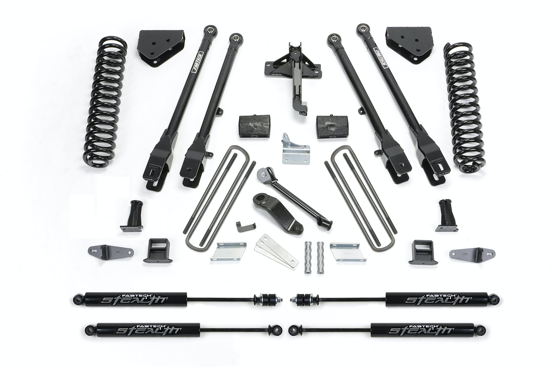 Fabtech K2054M 6in. 4LINK SYS W/COILS/STEALTH 08-10 FORD F450/F550 4WD