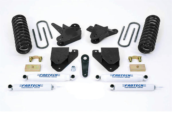 Fabtech K2094 4in. BASIC SYS W/PERF SHKS 01-04 FORD F250/350 2WD GAS/00-05 EXCURSION 2WD W/GAS