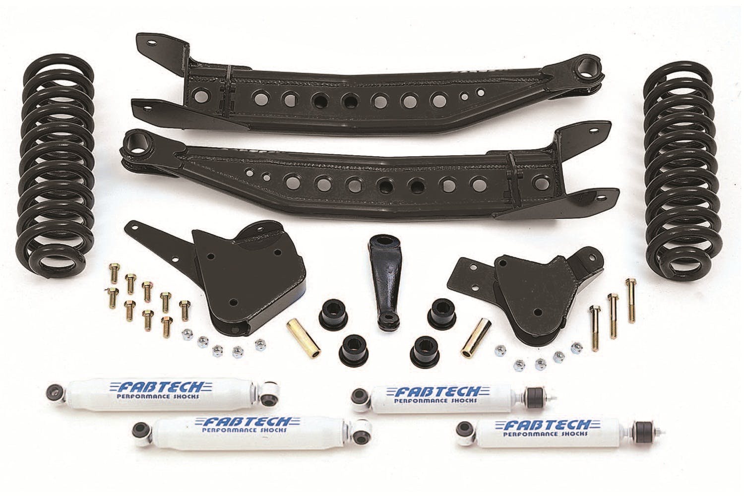 Fabtech K2096 4in. PERF SYS W/PERF SHKS 01-04 FORD F250/350 2WD GAS/00-05 EXCURSION 2WD W/GAS
