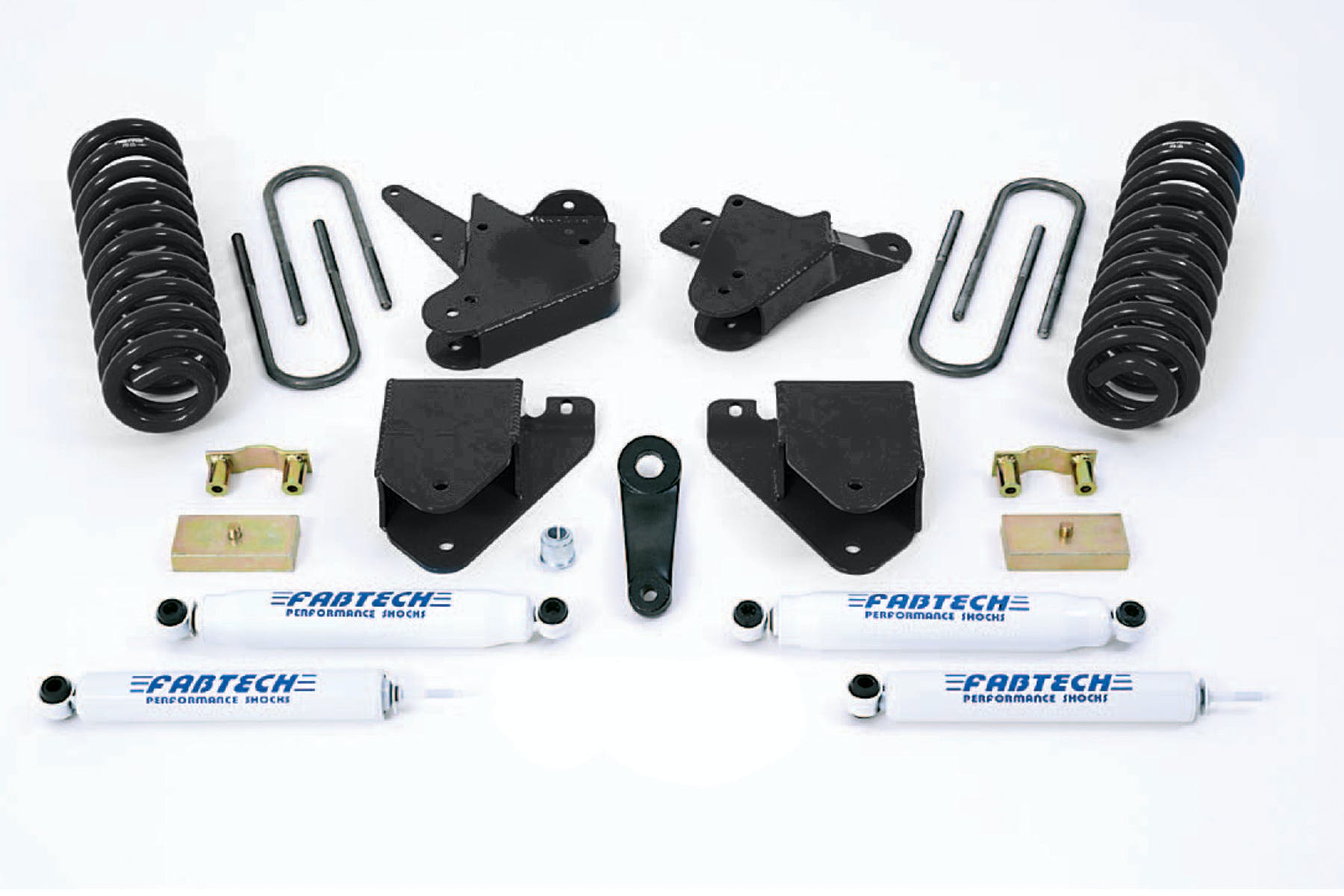 Fabtech K2098 6in. BASIC SYS W/PERF SHKS 01-04 FORD F250/350 2WD/00-05 EXCUR 2WD W/GAS OR 6.0L