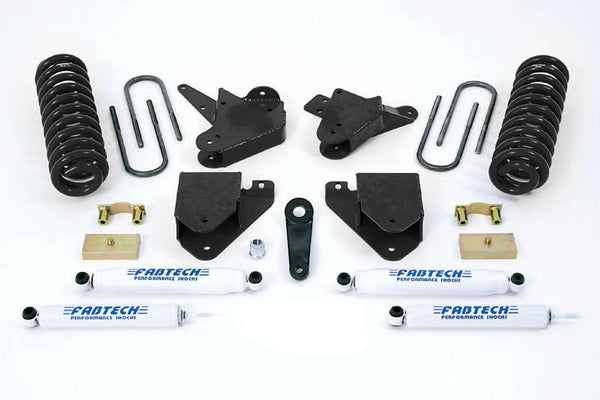 Fabtech K2100 6in. BASIC SYS W/PERF SHKS 01-04 FORD F250/350 2WD/00-05 EXCURSION 2WD W/7.3L DI