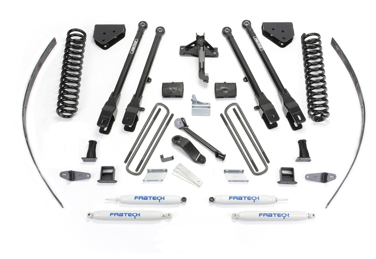 Fabtech K2125 8in. 4LINK SYS W/COILS/PERF SHKS 2008-11 FORD F250 4WD W/O FACTORY OVERLOAD