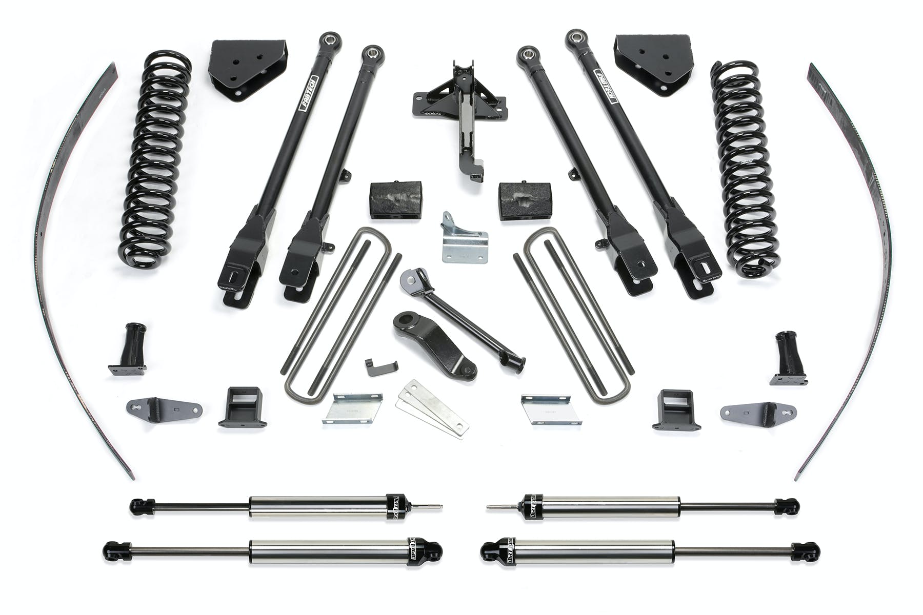 Fabtech K2125DL 8in. 4LINK SYS W/COILS/DLSS SH KS 2008-14 FORD F250 4WD W/O FACTORY OVERLOAD