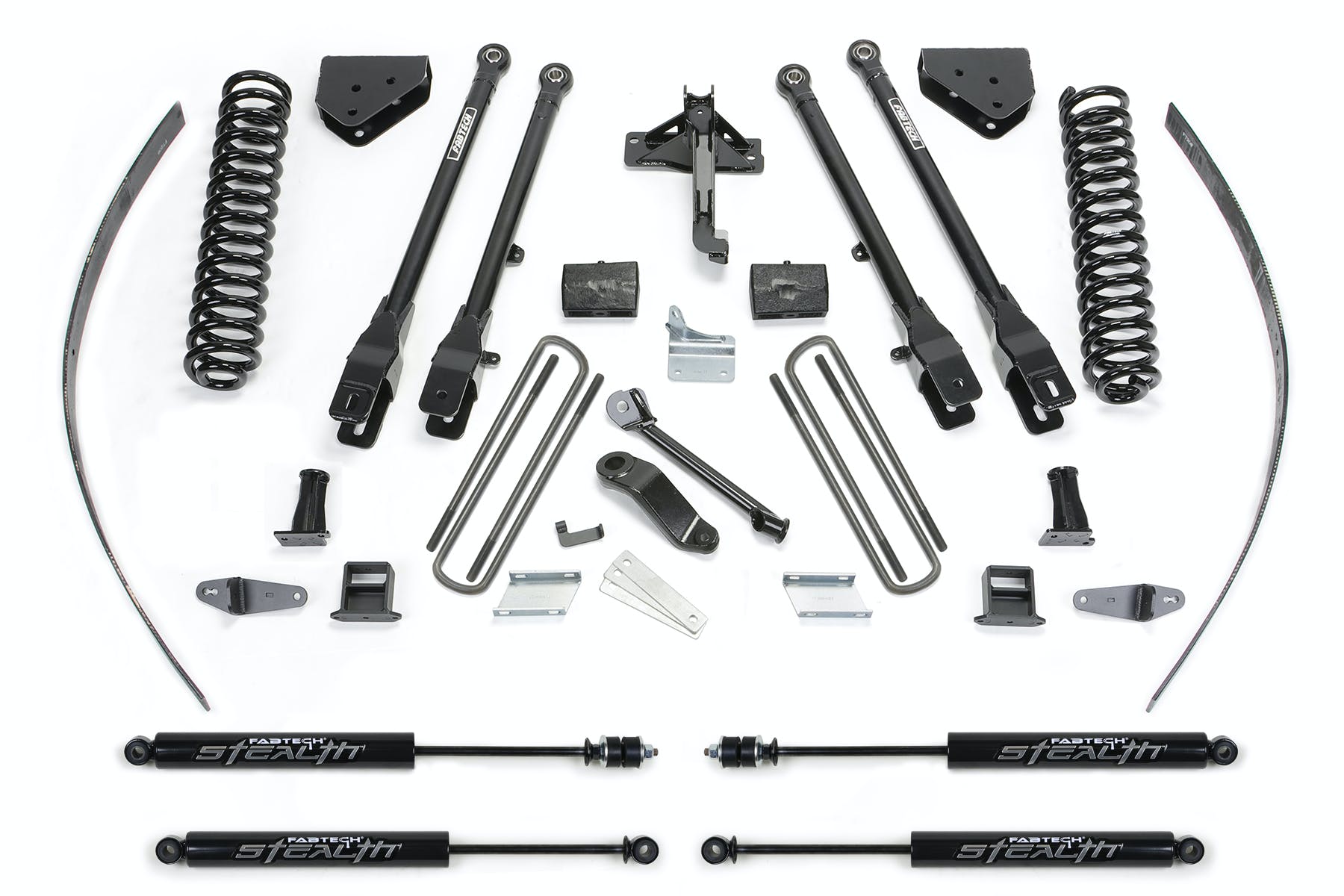 Fabtech K2125M 8in. 4LINK SYS W/COILS/STEALTH 2008-15 FORD F250 4WD W/O FACTORY OVERLOAD