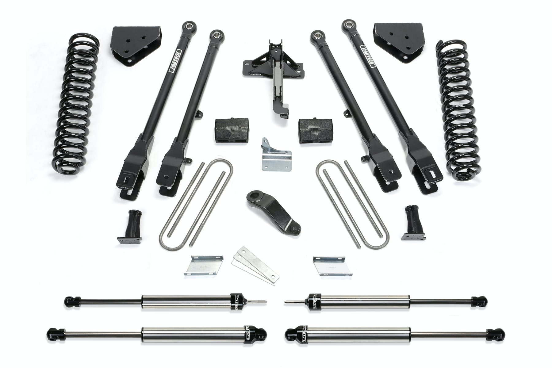 Fabtech K2157DL 6in. 4LINK SYS W/COILS/DLSS SHKS 2011-13 FORD F450/550 4WD 10 LUG