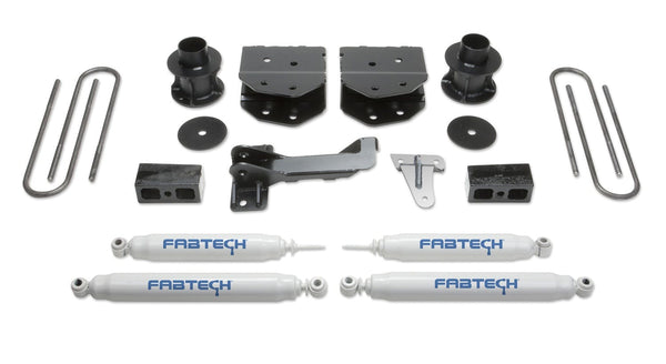 Fabtech K2160 4in. BUDGET SYS W/PERF SHKS 2011 FORD F250/350/450 4WD 8 LUG ONLY