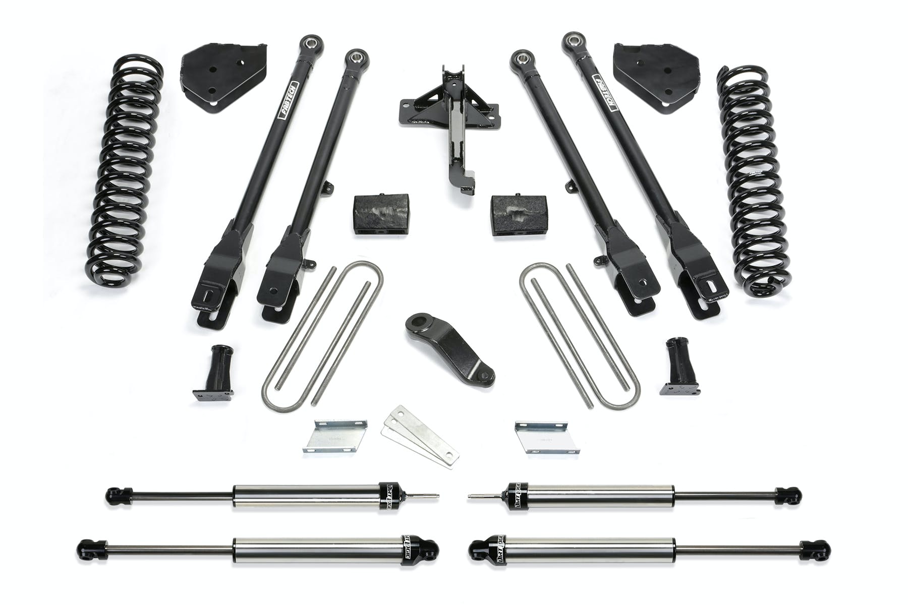 Fabtech K2306DL 6in. 4LINK SYS W/COILS/DL SHKS 2018 FORD F450/F550 4WD DIESEL
