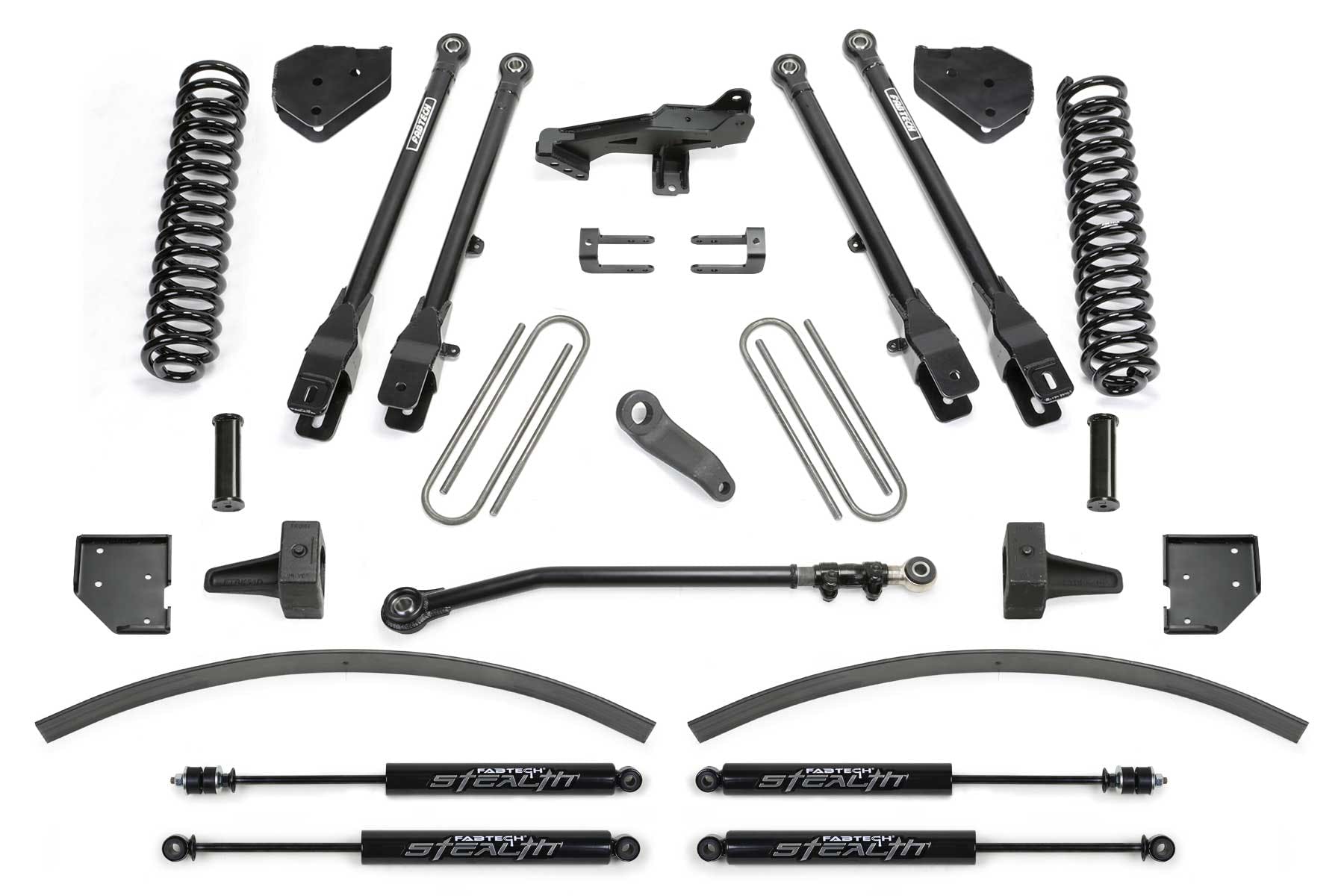 Fabtech K2266M 8in. 4LINK SYS W/COILS/STEALTH SHKS 17-18 FORD F250/F350 4WD DIESEL