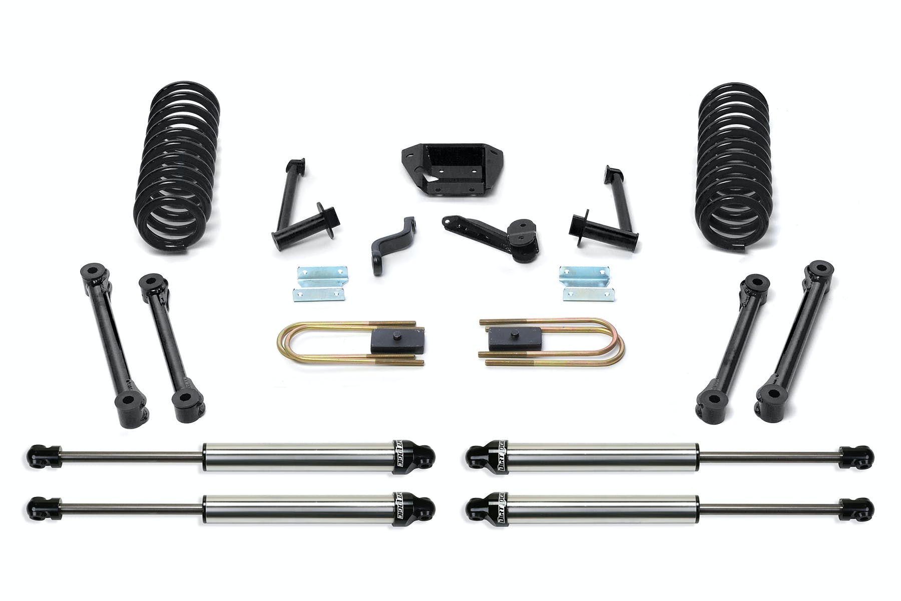 Fabtech K3033DL 6in. PERF SYS W/DLSS SHKS 09-13 DODGE 2500/3500 4WD W/GAS MTR/AUTO