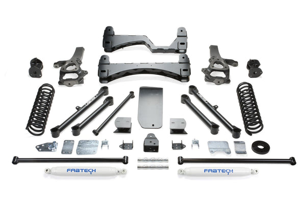Fabtech K3054 6in. BASIC SYS W/PERF SHKS 2012 DODGE 1500 4WD