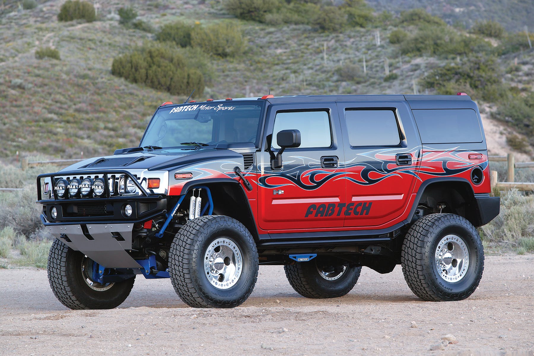 Fabtech K5000M 6in. PERF SYS W/STEALTH 03-08 HUMMER H2 SUV/SUT 4WD W/RR COIL SPRINGS