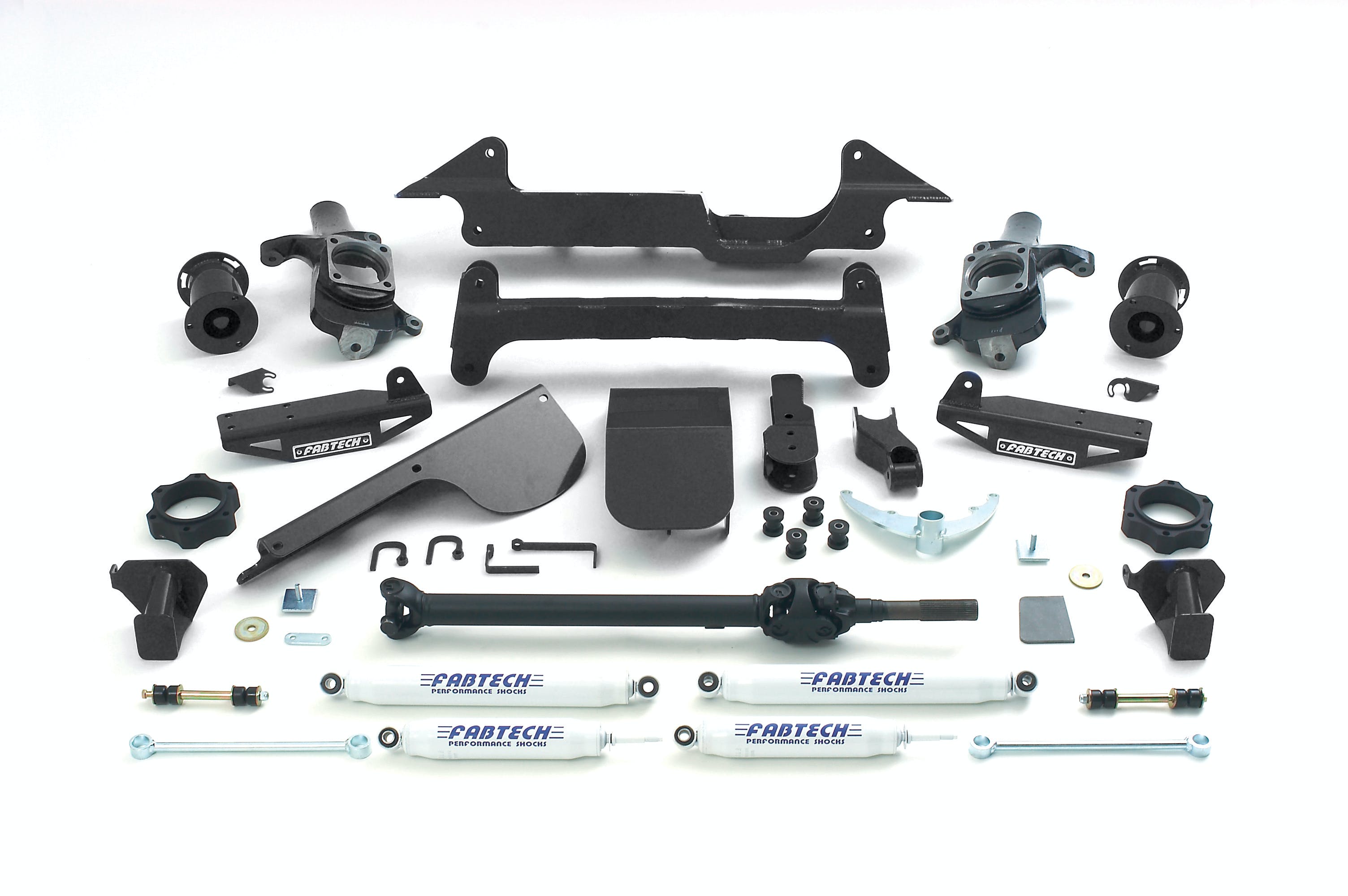 Fabtech K5001 6in. PERF SYS W/PERF SHKS 03-05 HUMMER H2 SUV/SUT 4WD W/RR AIR BAGS