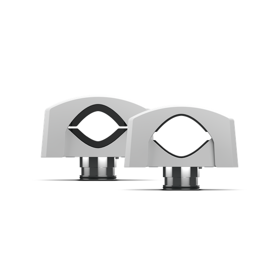 Rockford Fosgate 8” Color Optix horn wake tower speakers, 300W RMS, 1200W peak, white & stainless pn m2wl-8h