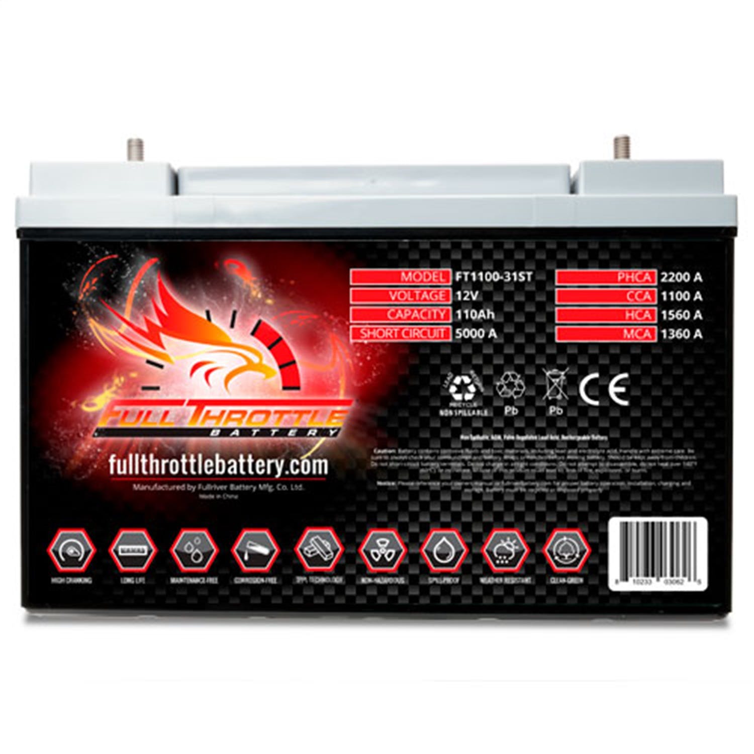 Fullriver Battery FT1100-31ST Full Throttle 12V Automotive Battery