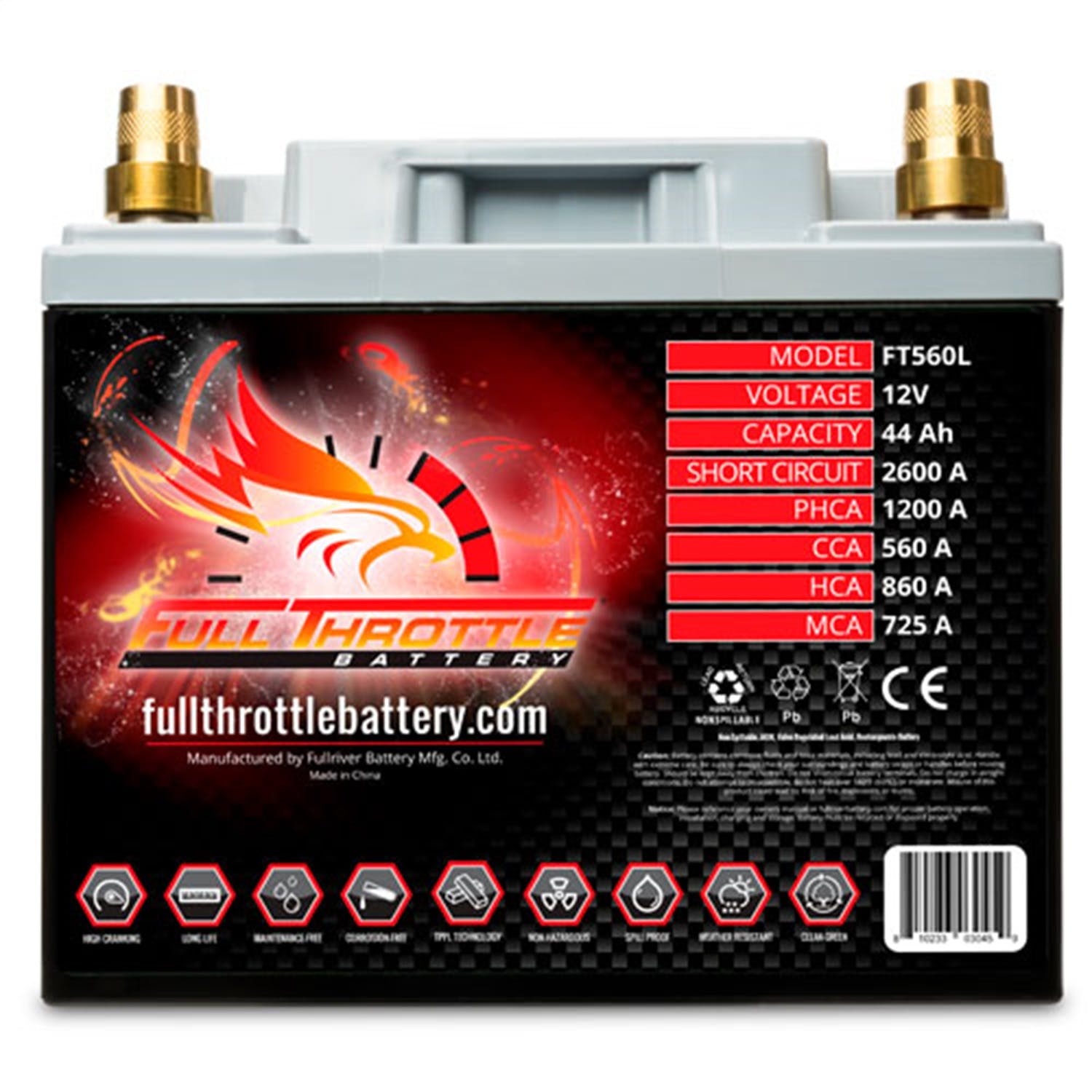 Fullriver Battery FT560L Full Throttle 12V Automotive Battery