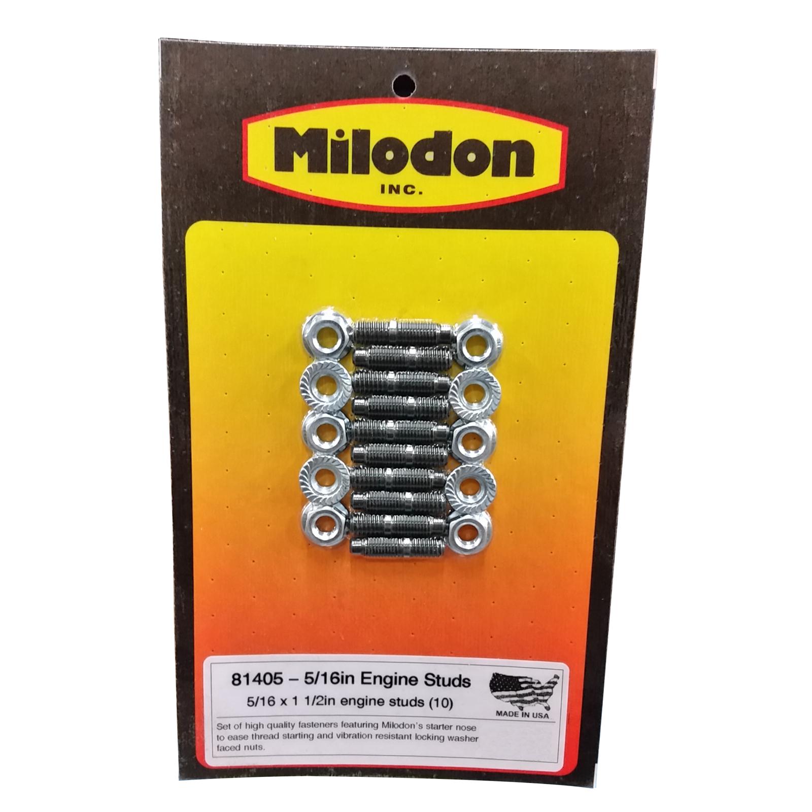 Milodon 5/16 Studs 10 Pack 81405