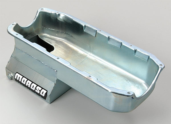 Moroso 20195 Wet Sump Kicked-Out Steel Oil Pan (8.25 deep/7qt/SBC-Pre-85)
