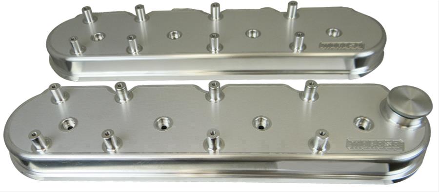 Moroso 68472 Billet Aluminum Valve Covers (GM LS Series, Standard Height with Coil Mounts)