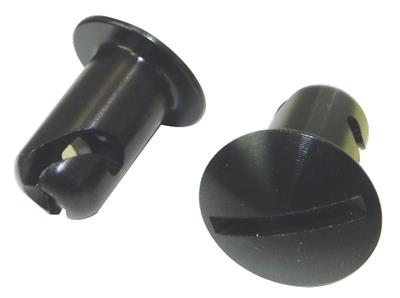 Moroso 71355 7/16 Slotted Oval-Head Quick Fasteners (Black-Aluminum/.500-Medium/10pk)