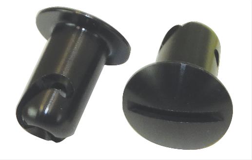Moroso 71364 7/16 Slotted Oval-Head Quick Fasteners (Black-Aluminum/.550-Long/10pk)