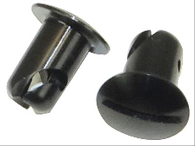 Moroso 71365 7/16 Slotted Oval-Head Quick Fasteners (Black-Aluminum/.450-Short/10pk)