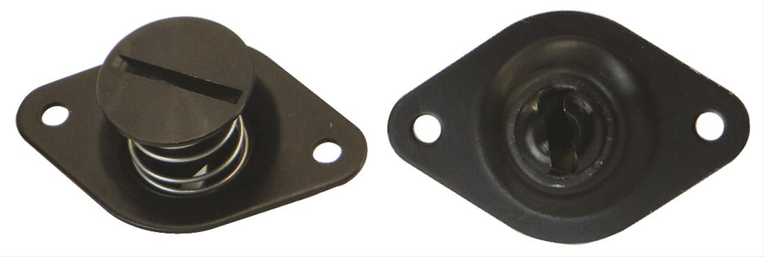 Moroso 71379 7/16 Slotted Flush-Head Quick Fasteners (Black-Aluminum/.550-Long/10pk)