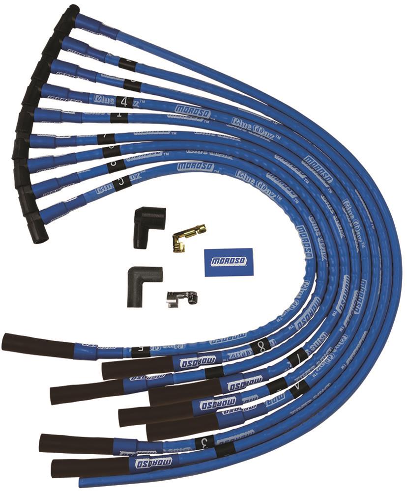 Moroso 72415 Blue Max Custom Race Wire Set (Blue/Sleeved/BBC/Over VC/HEI/Straight Boots)