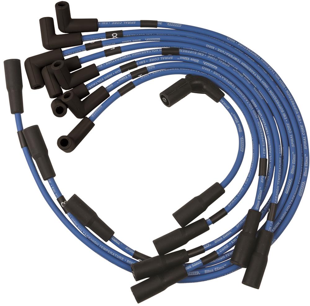 Moroso 72527 Blue Max Spiral Core Custom Wire Set (Blue/Unsleeved/90°/HEI)