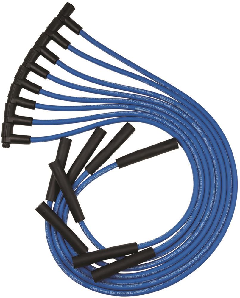 Moroso 72528 Blue Max Spiral Core Custom Wire Set (Blue/Unsleeved/Straight/HEI)