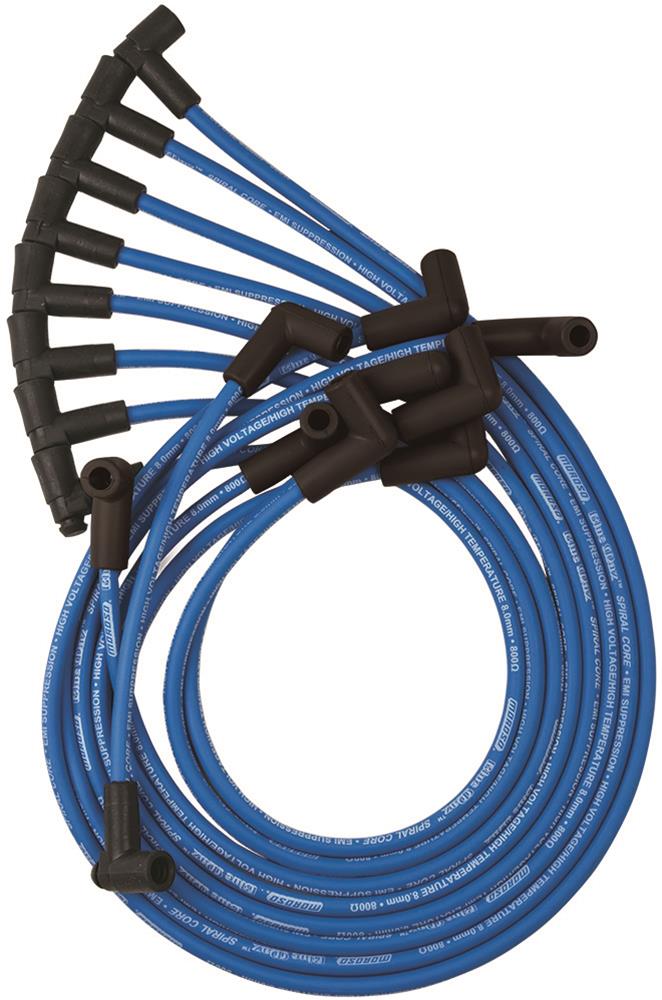 Moroso 72540 Blue Max Spiral Core Custom Wire Set (Blue/Unsleeved/90°/HEI)