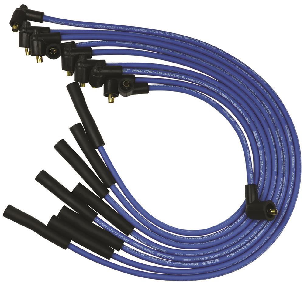 Moroso 72550 Blue Max Spiral Core Custom Wire Set (Blue/Unsleeved/Straight/Non-HEI)